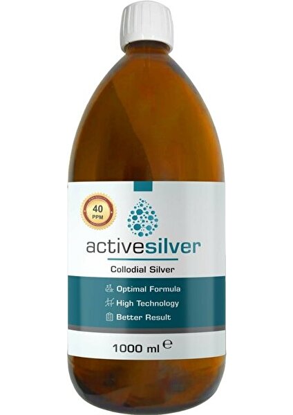 Active Silver Kolloidal Gümüş Suyu 40 PPM - 1000 ml