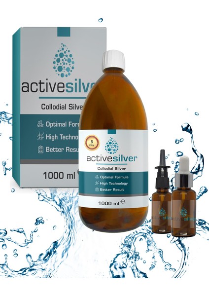 Active Silver Kolloidal Gümüş Suyu 5 PPM - 1000 ml