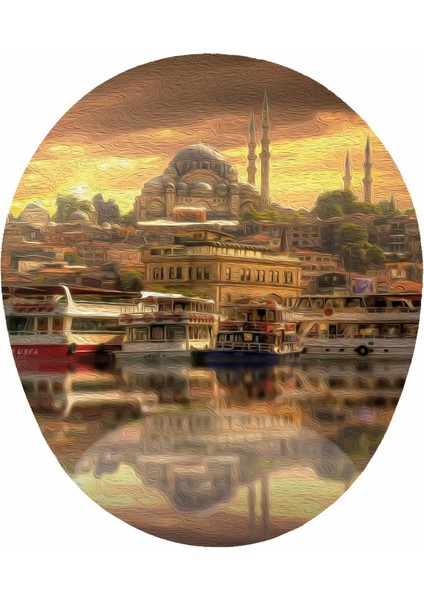 Istanbul Eminönü Tekneler ve Cami Görselli - Bilek Destekli