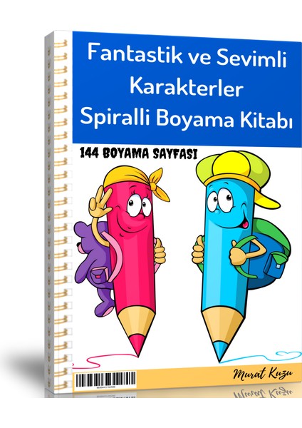 Spiralli Fantastik ve Sevimli Karakterler Boyama Kitabı