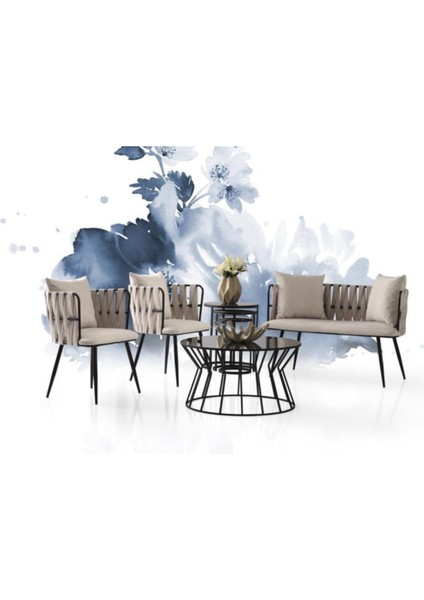 Modern Bekleme Odası Ofis Oturma Grubu Mobilyası 2+1+1