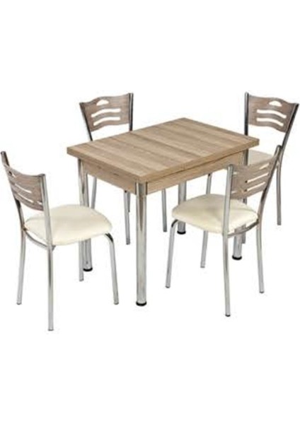 Mutfak Masası ve 4 Adet Sandalye Takımı Özel Ölçü 60X90 Açılır