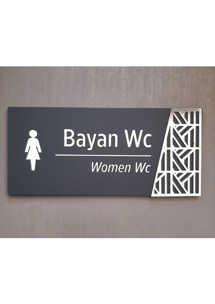 Soft Serisi Bayan Wc Yönlendirme Kapı Isimliği