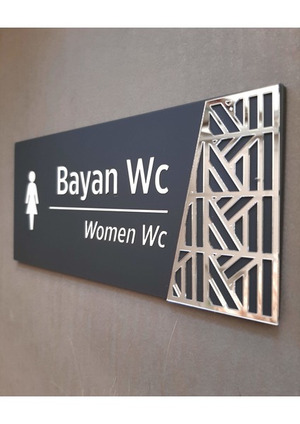 Soft Serisi Bayan Wc Yönlendirme Kapı Isimliği