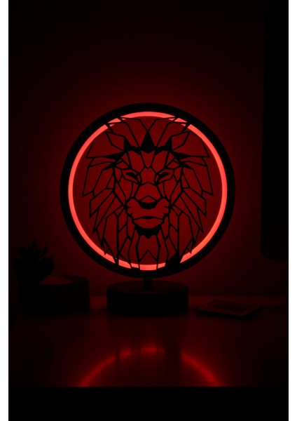 Aslan Model Uzaktan Kumandalı Rgb LED Masa Lambası