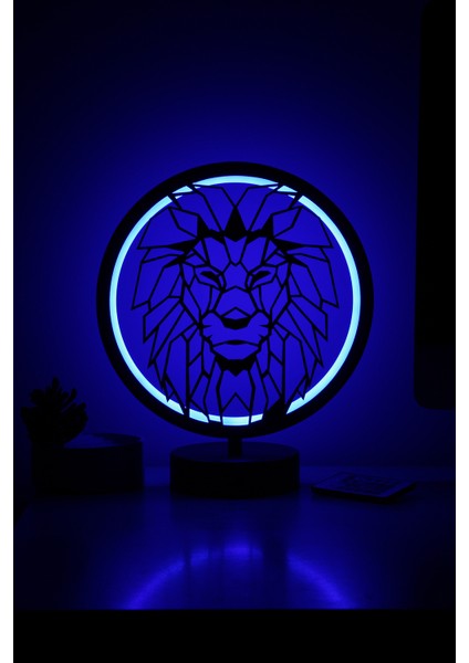 Aslan Model Uzaktan Kumandalı Rgb LED Masa Lambası