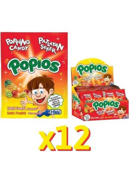 Patlayan Şeker Popios Tutti Frutti 4 gr 480'li