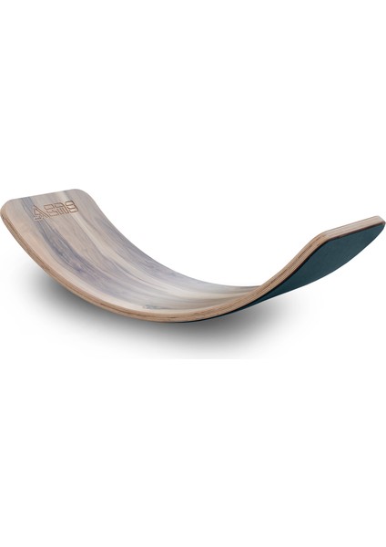 Wavy Board Amerikan Ceviz Laminant Yüzey Mavi Renk Keçeli Denge Tahtası