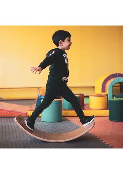 Wavy Board Bambu Laminant Yüzey Pembe Renk Keçeli Denge Tahtası modelleri
