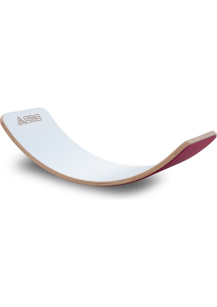 Wavy Board Beyaz Laminant Yüzey Pembe Renk Keçeli Denge Tahtası
