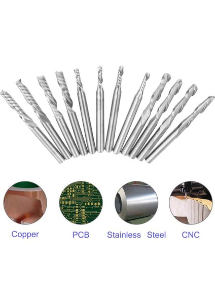 1 / 8in Shank Cnc Router Bit Flüt Freze Kesicisi (Yurt Dışından)
