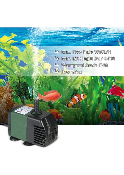 1500L / H 25W Dalgıç Su Pompası (Yurt Dışından)