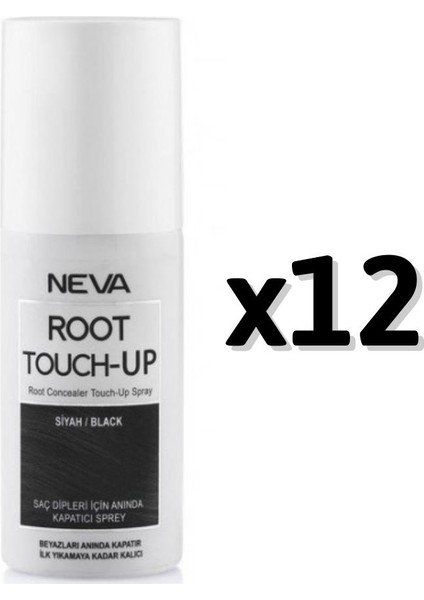 Root Touch-Up Saç Dibini Anında Kapatan Sprey 75 ml Siyah 12'li