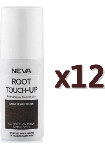 Root Touch-Up Saç Dibini Anında Kapatan Sprey 75 ml Kahverengi 12'li