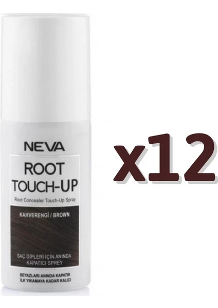 Root Touch-Up Saç Dibini Anında Kapatan Sprey 75 ml Kahverengi 12'li