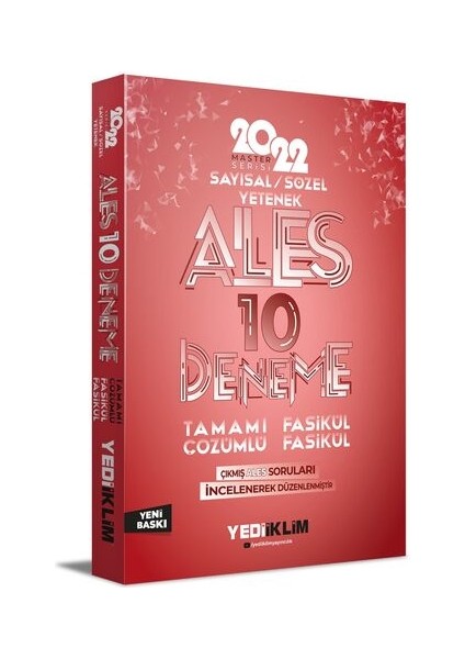 ALES 2022 Master Serisi Sayısal- Sözel Yetenek Tamamı Çözümlü 10 Fasikül Deneme