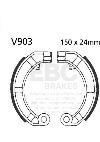 Ebc Kampana Fren Balatası V903 Vespa Px 125 150 200 Arka