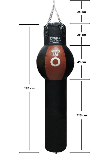 Proline Cobra 180 cm Boks Kum Torbası Taba Siyah