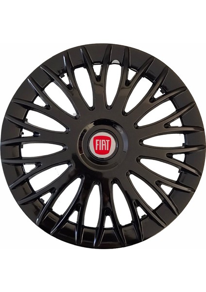 Fiat Linea 16'' Inç Piano Black Renk Jant Kapağı 4 Adet Çelik Jant Görünümlü