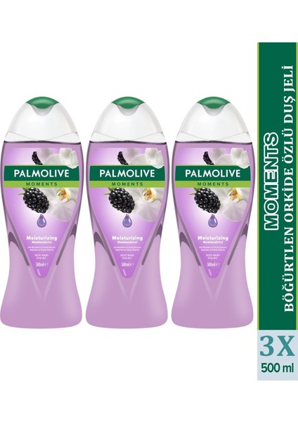 Moments Duş Jeli Böğürtlen Orkide 500 ml x 3 Adet