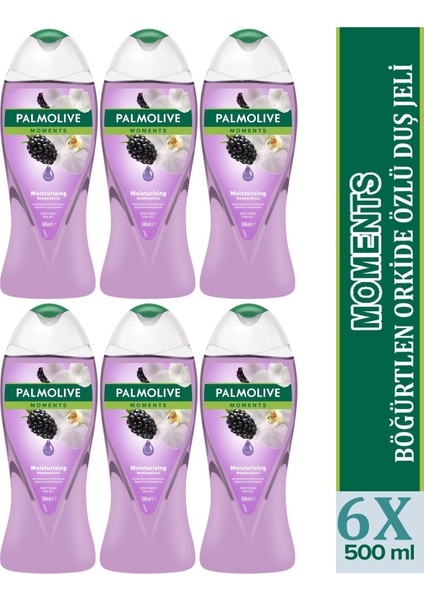Moments Duş Jeli Böğürtlen Orkide 500 ml x 6 Adet