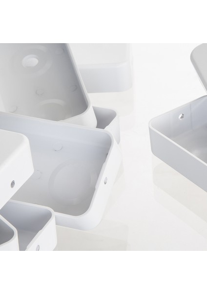 Dikdörtgen Kasa 1 Delik Beyaz 100'lü modelleri