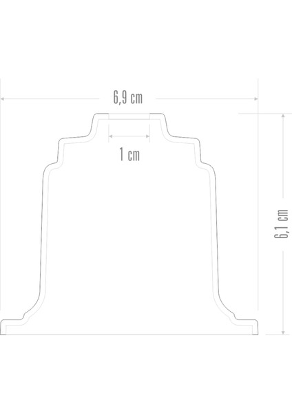 Lumen İstanbul Lale Cam Arkası Krom 250'Lİ