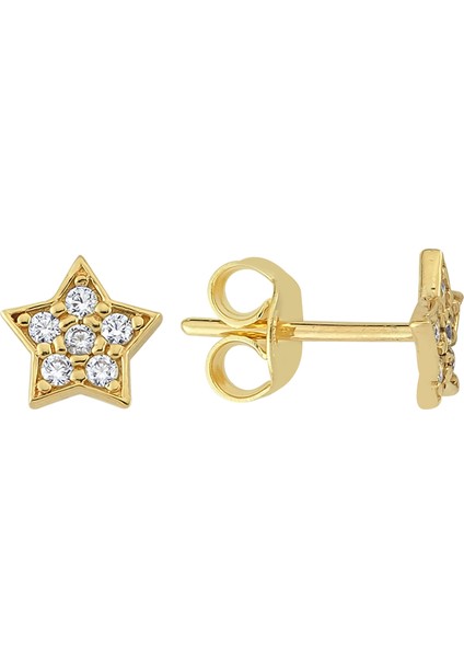 14 Ayar 0,90 Gram Altın Yıldız Mini Küpe