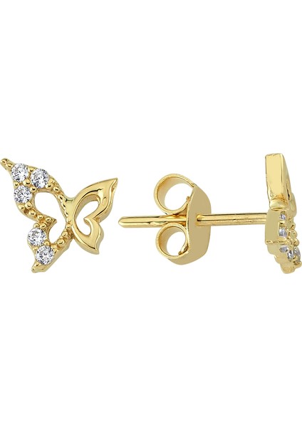 14 Ayar 1,05 Gram Kelebek Altın Mini Küpe