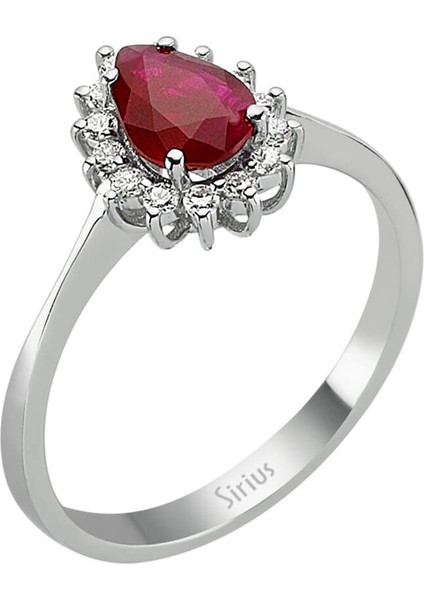 Pırlanta ve Damla Yakut Taşlı Anturaj Yüzük 0417R0128 fiyatları