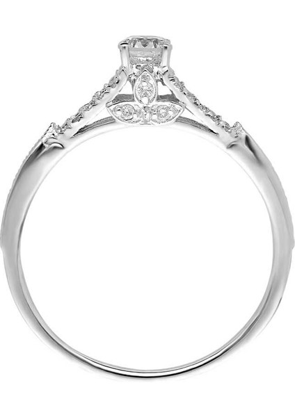 F Renk Toplam 0,43 Karat Pırlanta Tektaş Yüzük 0417R0140 modelleri