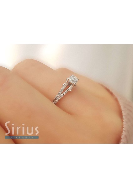 F Renk Toplam 0,43 Karat Pırlanta Tektaş Yüzük 0417R0140 indirimleri