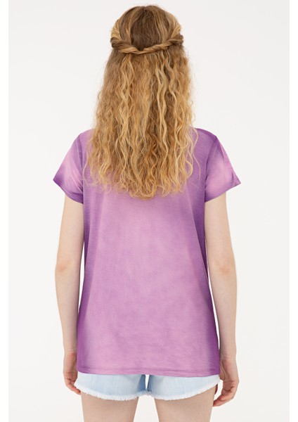 Kadın Menekşe T-Shirt 50234672-VR037 modelleri