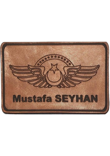 Kıdemli Pilot Deri Uçuş Brövesi Isimlik