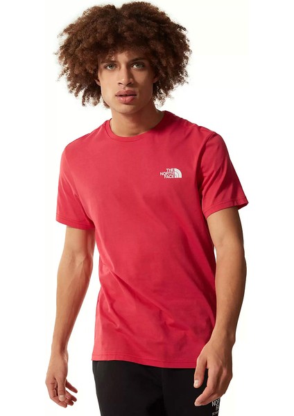 M S/s Half Dome Tee Erkek Kırmızı Outdoor Tişört NF0A4M8NV341