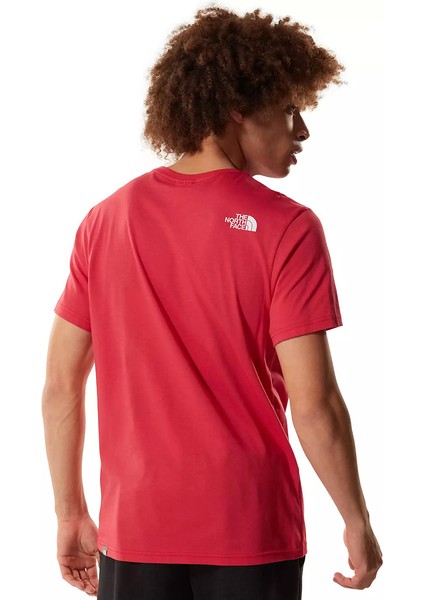 M S/s Half Dome Tee Erkek Kırmızı Outdoor Tişört NF0A4M8NV341 fiyatları