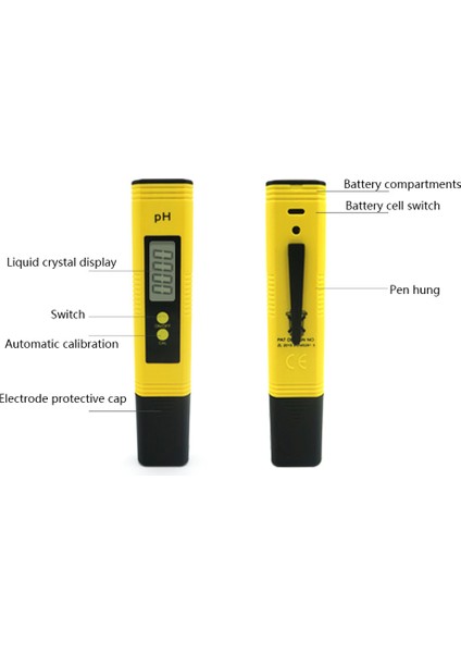 Dijital Ph Ölçer Su Kalitesi Test Cihazı - Sarı (Yurt Dışından)