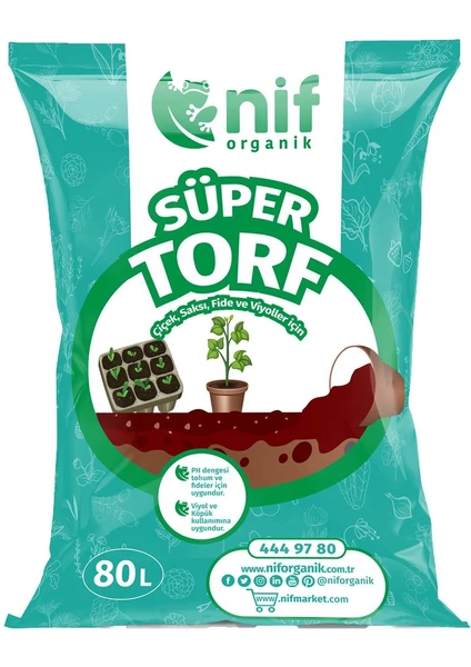 Nif Organik Süper Torf Fide Torfu 80 Lt