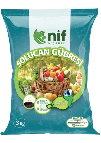 Nif Organik %100 Doğal Solucan Gübresi 3 kg