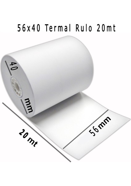 56 x 20 mt Termal Rulo 560'LI Paket 1 Koli