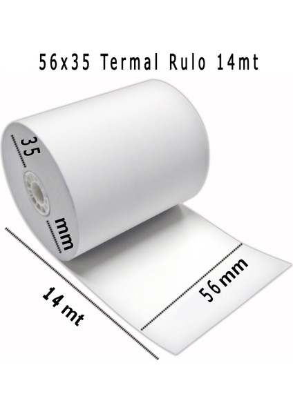 56X14 mt Yazar Kasa Pos Rulosu 50'li Paket
