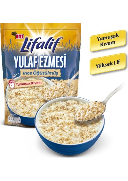 Lifalif İnce Öğütülmüş Yulaf Ezmesi 350 g x 6 Adet