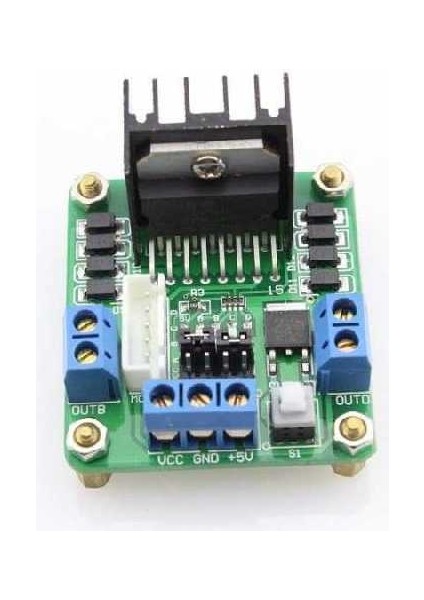 L298N Çift Motor Sürücü Kartı - Dual Motor Driver (Yeşil Pcb)