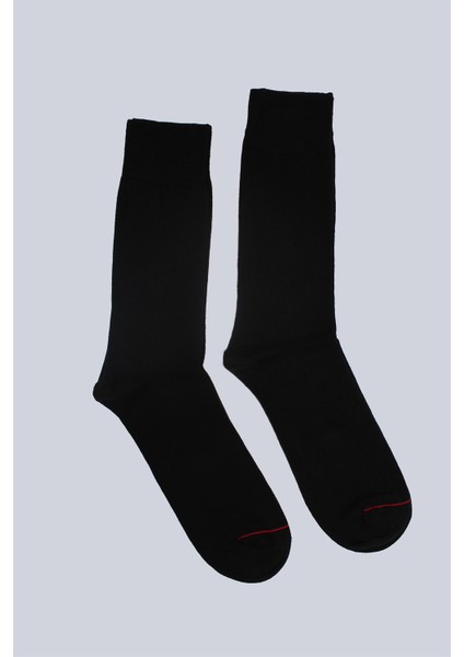 Erkek Siyah 2'li Klasik Dikişsiz Soket Çorap
