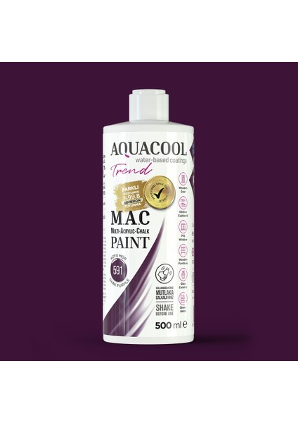 Trend Mac Su Bazlı Akrilik Boya Koyu Mor 500 ml