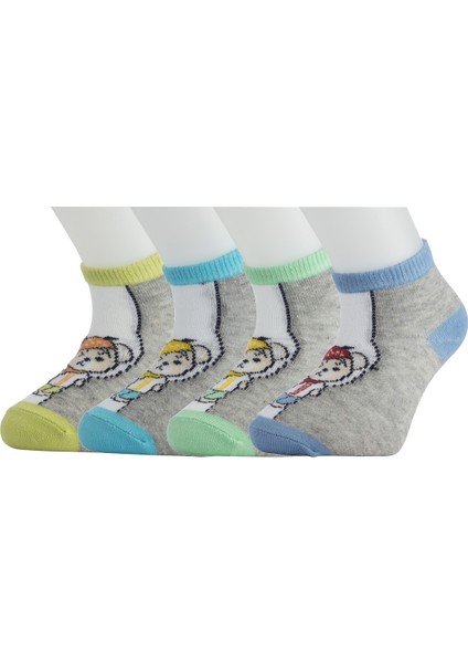 4'lü Desenli Unisex Bebek Çorabı