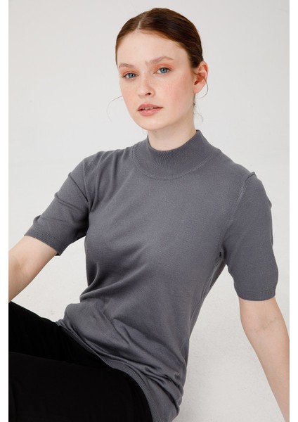 Kadın Yarım Balıkçı Bluz 02420345 Füme fırsatları