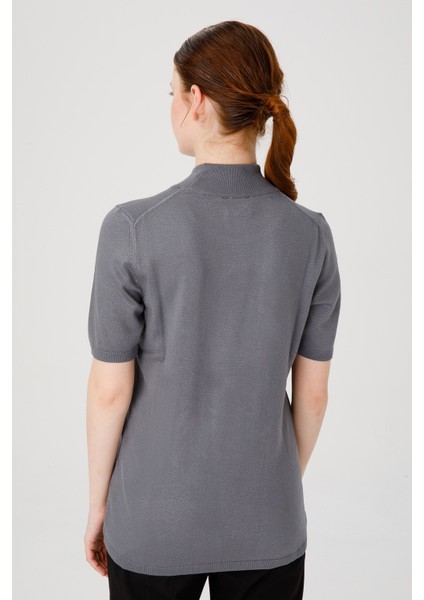 Kadın Yarım Balıkçı Bluz 02420345 Füme indirimleri