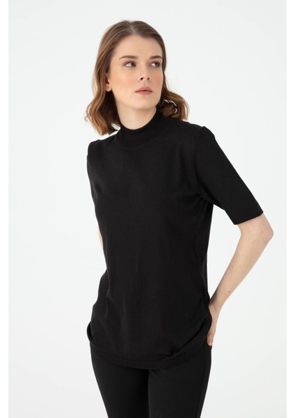 Kadın Yarım Balıkçı Bluz 02420345 Siyah modelleri
