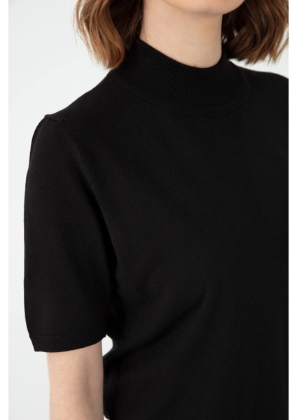 Kadın Yarım Balıkçı Bluz 02420345 Siyah fırsatları